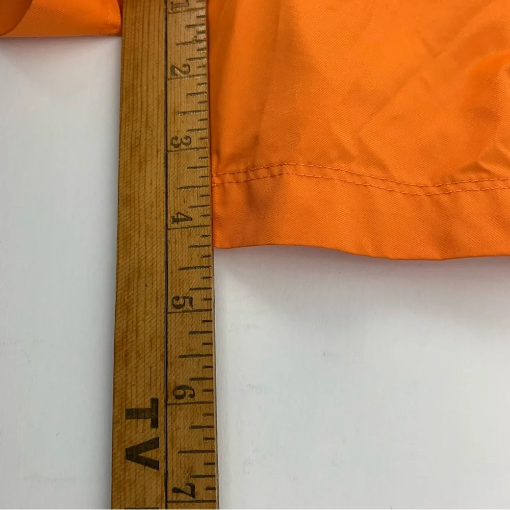 Nike Womens Black Swoosh Polyester Woven Shorts Orange Rip Stop CJ3807806 Size M